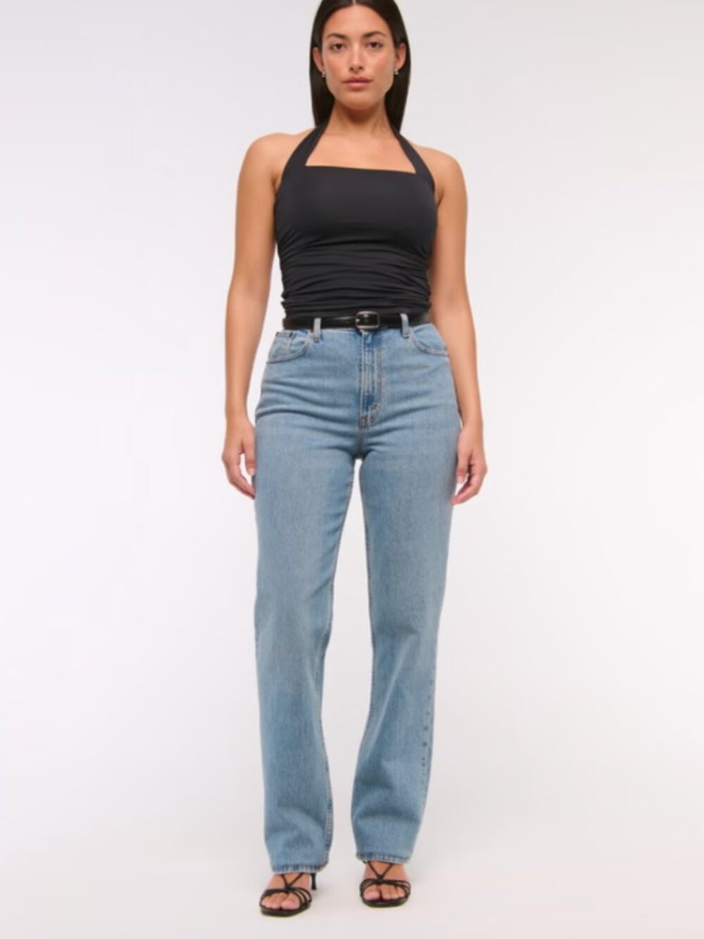 Abercrombie Curve Love Ultra High Rise 90s Straight Jeans Size 24